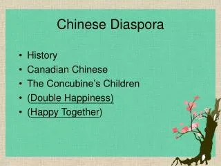 Chinese Diaspora
