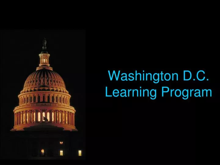 washington d c learning program