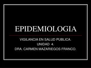 epidemiologia