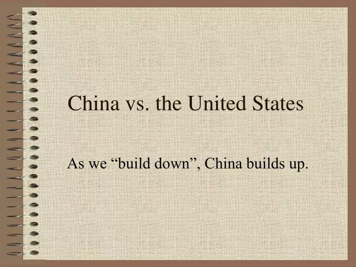 china vs the united states