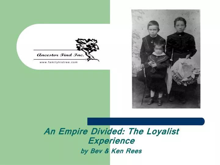 an empire divided the loyalist experience by bev ken rees