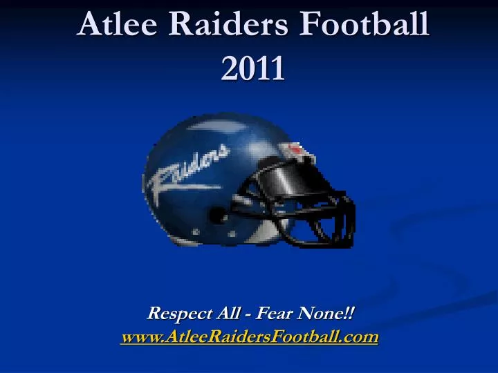 atlee raiders football 2011
