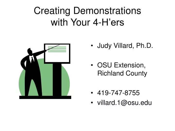 creating demonstrations with your 4 h ers