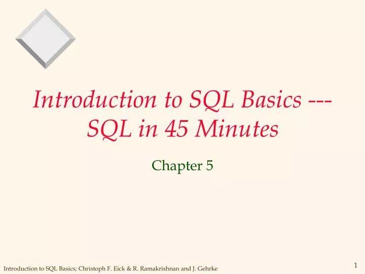 introduction to sql basics sql in 45 minutes