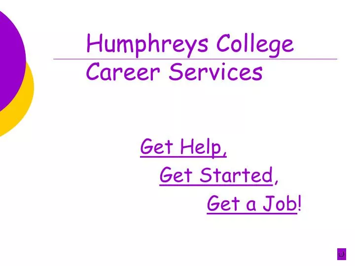 humphreys college career services