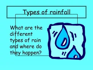 Types of rainfall
