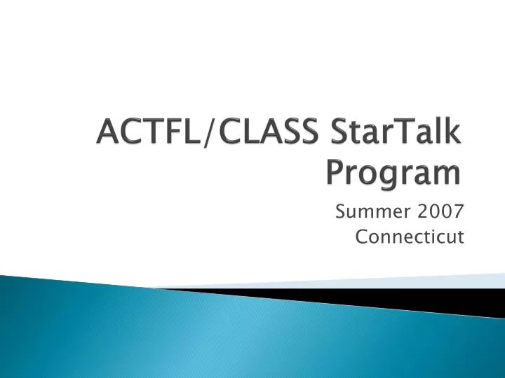 actfl class startalk program