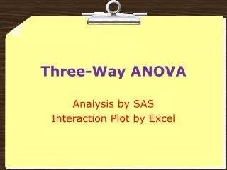 Three-Way ANOVA