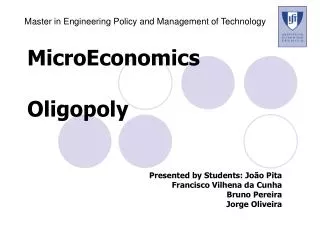 MicroEconomics Oligopoly