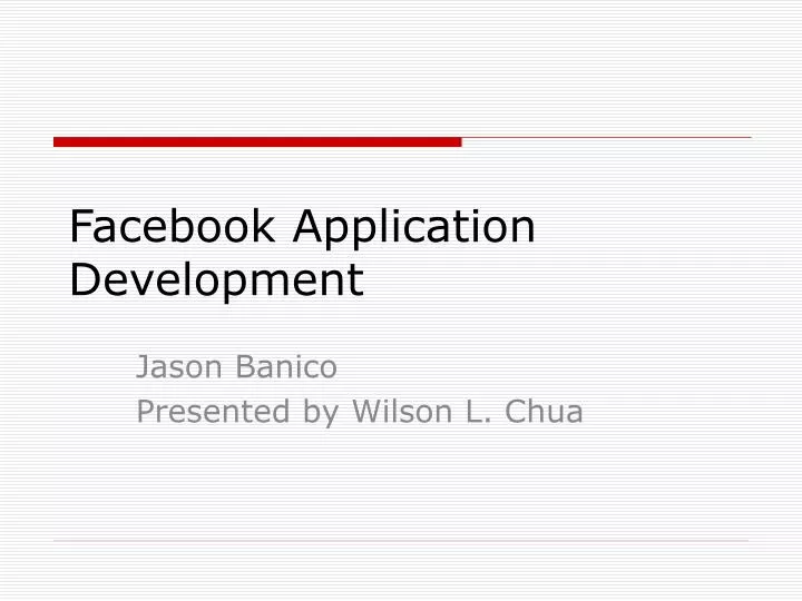 facebook application development