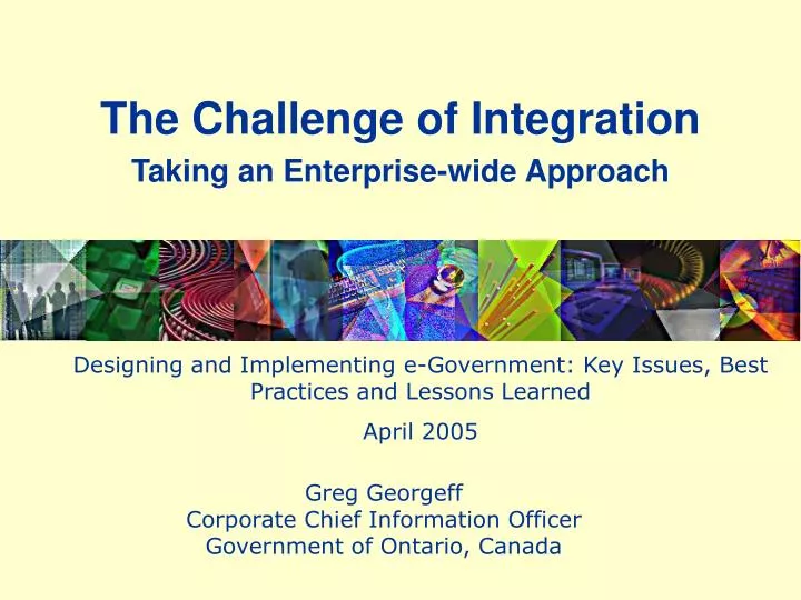 the challenge of integration taking an enterprise wide approach