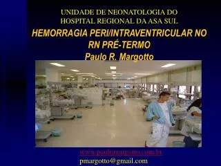 UNIDADE DE NEONATOLOGIA DO HOSPITAL REGIONAL DA ASA SUL