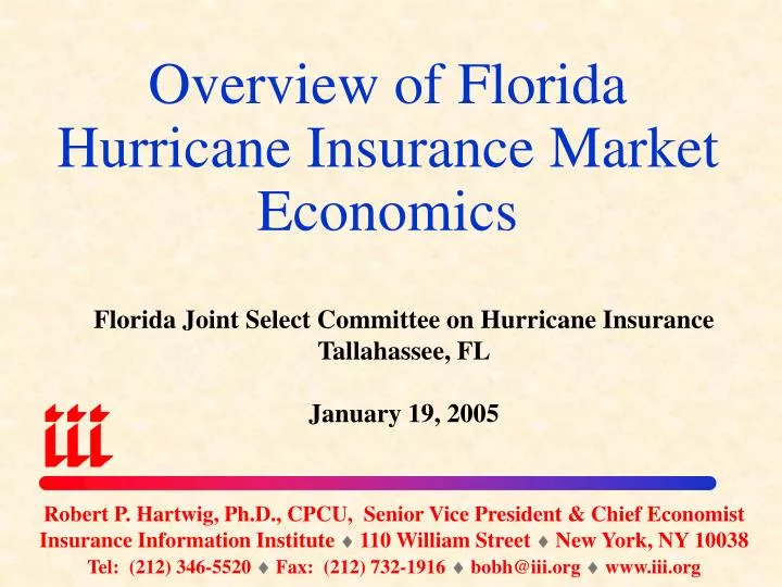 overview of florida hurricane insurance market economics