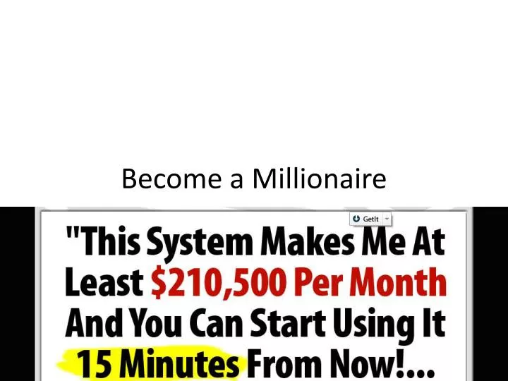 become a millionaire