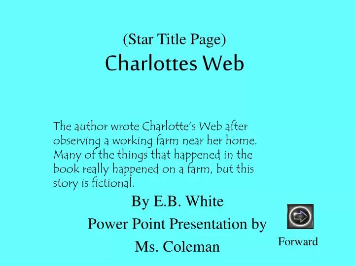 star title page charlottes web