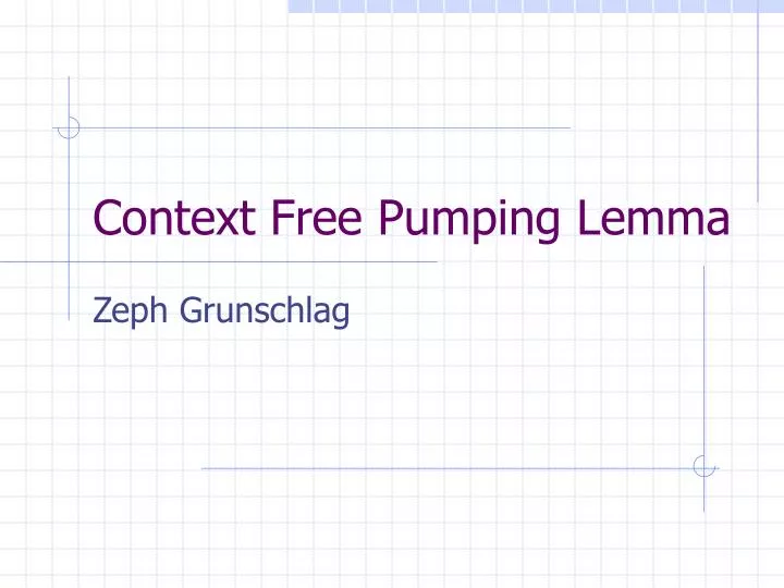 context free pumping lemma