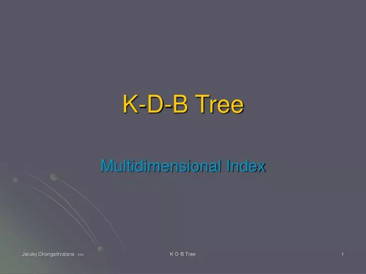 k d b tree