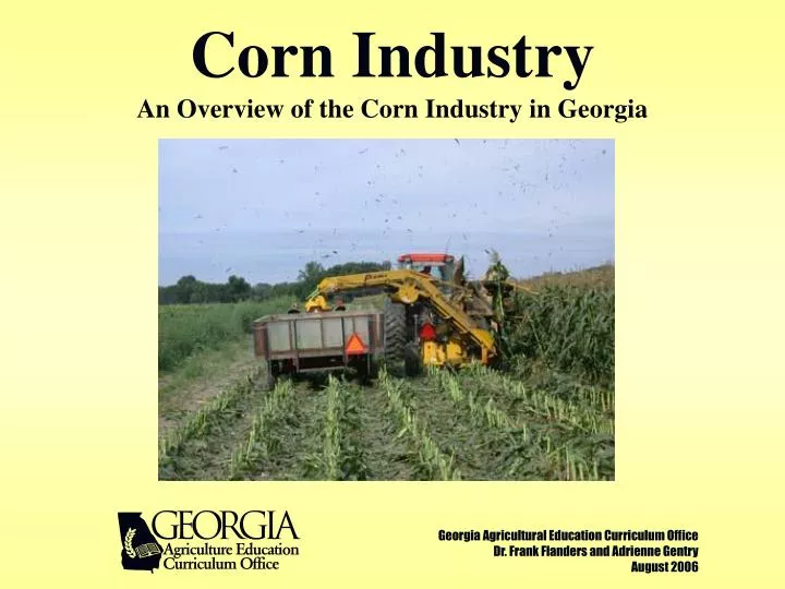 corn industry an overview of the corn industry in georgia