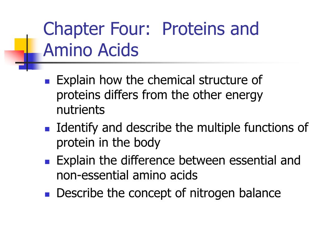 PPT - Chapter Four: Proteins and Amino Acids PowerPoint Presentation ...