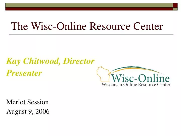 the wisc online resource center