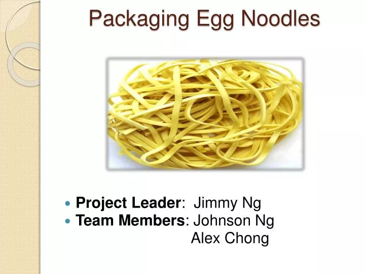 packaging egg noodles