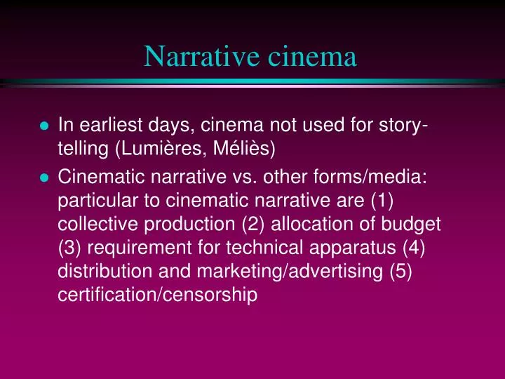 narrative cinema