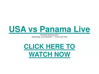 panama vs united state gold cup semi final 2011 concacaf