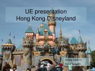 UE presentation Hong Kong Disneyland