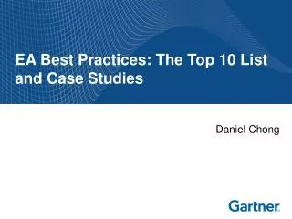 EA Best Practices: The Top 10 List and Case Studies