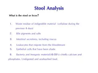 Stool Analysis