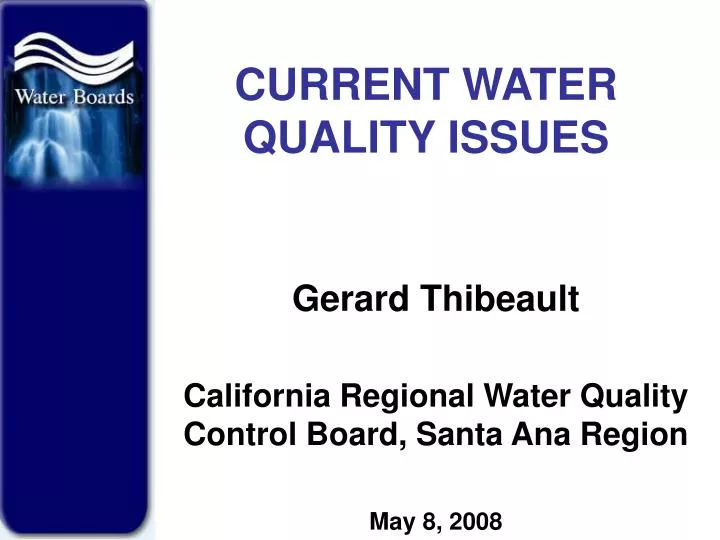 current water quality issues