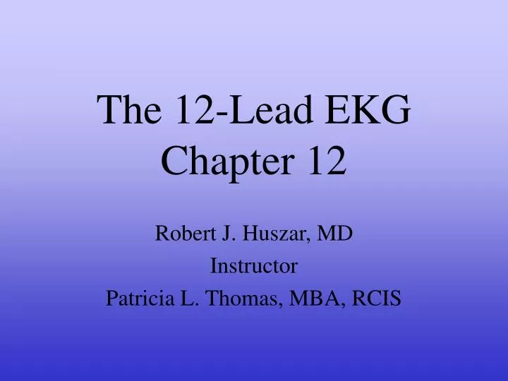 the 12 lead ekg chapter 12