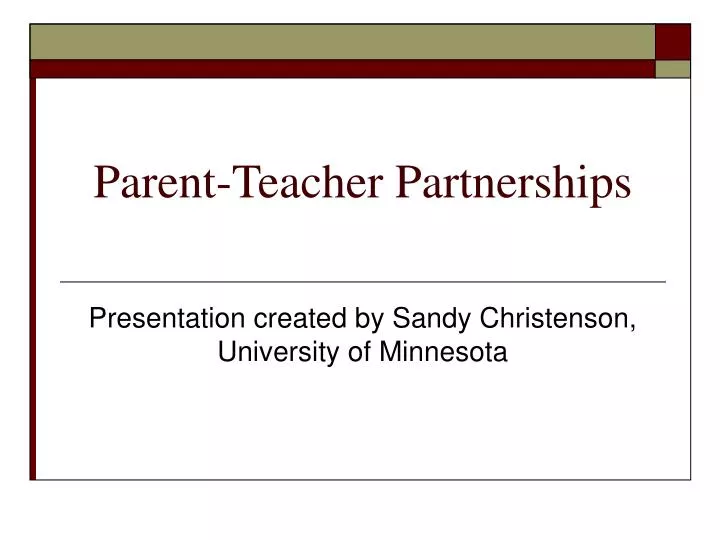 parent teacher partnerships