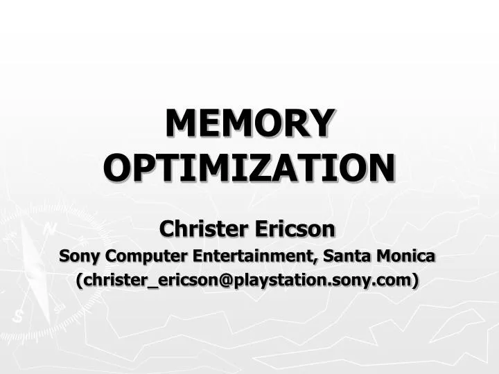 memory optimization