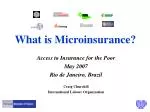 What is Microinsurance? - slide 1