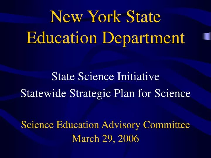new york state education department