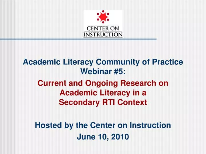 academic literacy community of practice webinar 5