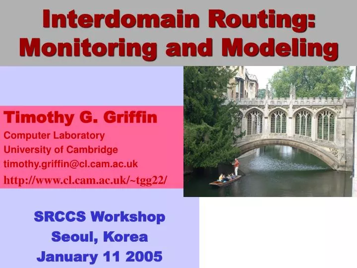 interdomain routing monitoring and modeling