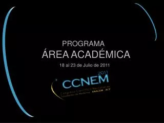 programa académico ccnem 2011