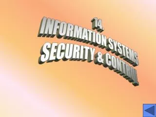 14. INFORMATION SYSTEMS SECURITY &amp; CONTROL