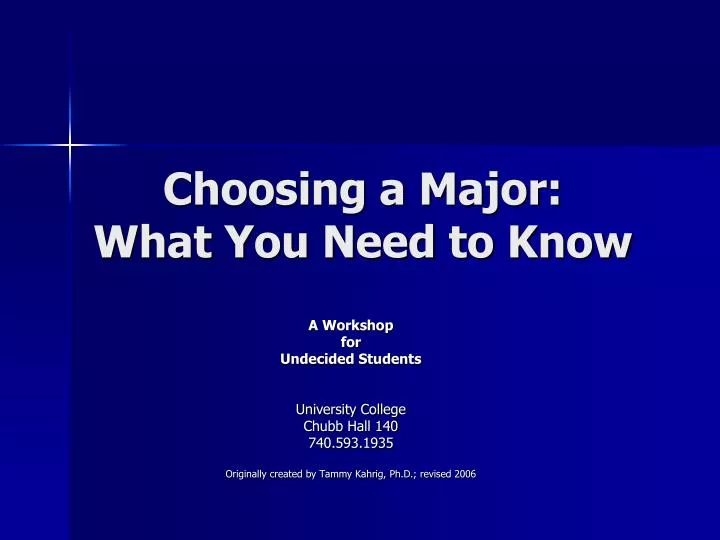 choosing a major what you need to know