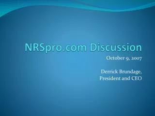 NRSpro.com Discussion