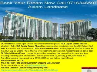 dlf capital greens phase 1 l dlf capital greens apartments phase 1 l prices list l floor plans