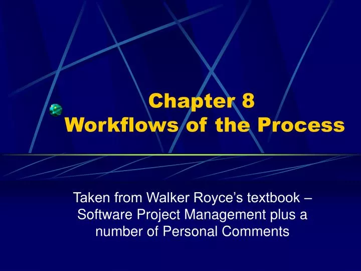 chapter 8 workflows of the process