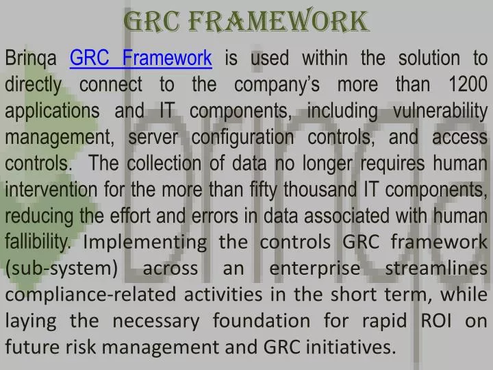 grc framework