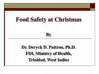 Food Safety at Christmas
