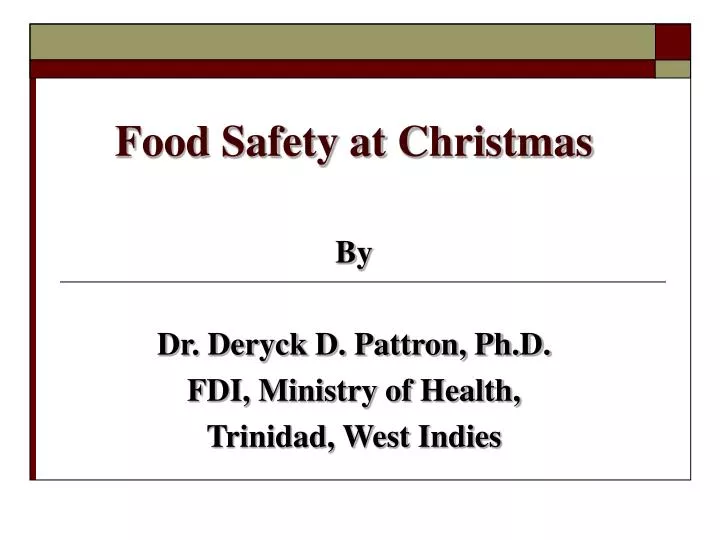 food safety at christmas