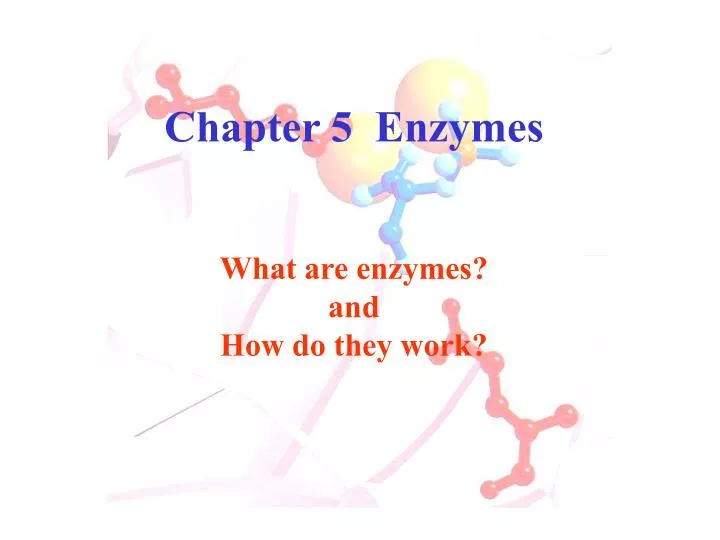 chapter 5 enzymes what are enzymes and how do they work
