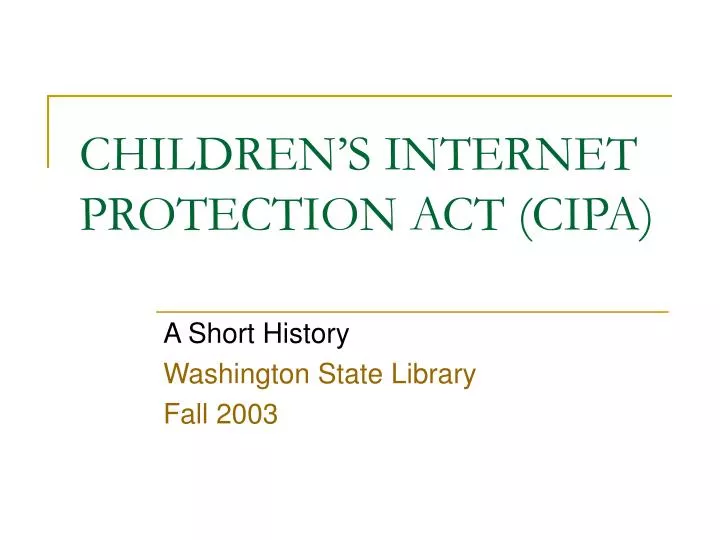 children s internet protection act cipa