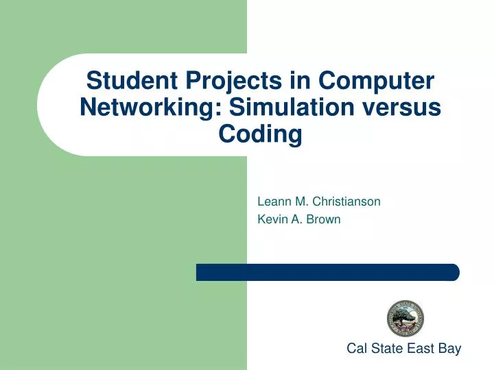student projects in computer networking simulation versus coding